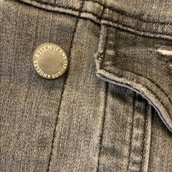 Risen ash black distressed denim jacket - Picture 6 of 6